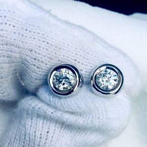 .50CT Round Diamond Moissanite studs White Gold